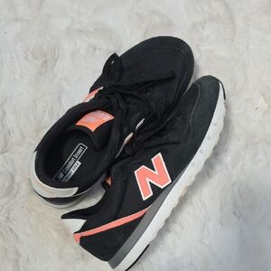 Rare New Balance Black And Coral Suede Sneakers